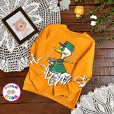 بلوز آستین بلند فینگردار اسپرت طرح اردک - خردلی / XL