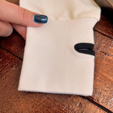 بلوز آستین بلند فینگردار اسپرت طرح اردک - خردلی / XL