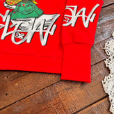 بلوز آستین بلند فینگردار اسپرت طرح اردک - خردلی / XL