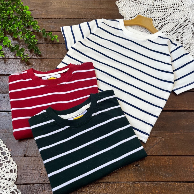 قیمت و خرید تیشرت راه راه سفید بچگانه