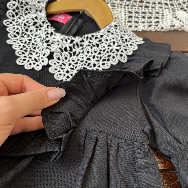 قیمت و خرید پیراهن مشکی لینن بچگانه