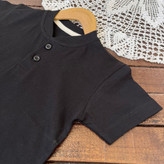 تیشرت یقه ژاپنی مشکی دکمه دار اسپرت محرمی ۷۰۰ - سایز 3