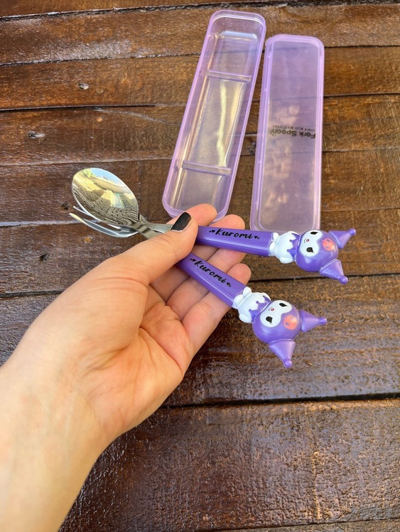 قیمت و خرید اینترنتی قاشق چنگال کرومی پک دار بنفش