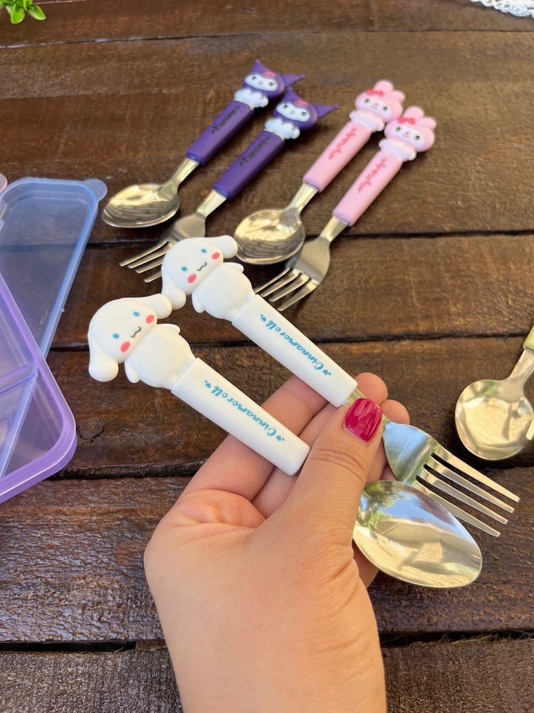 قیمت و خرید اینترنتی قاشق چنگال  پک دار وارداتی سانریو