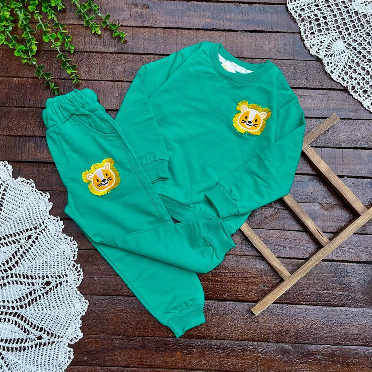 بلوز شلوار آستین بلند طرحدار