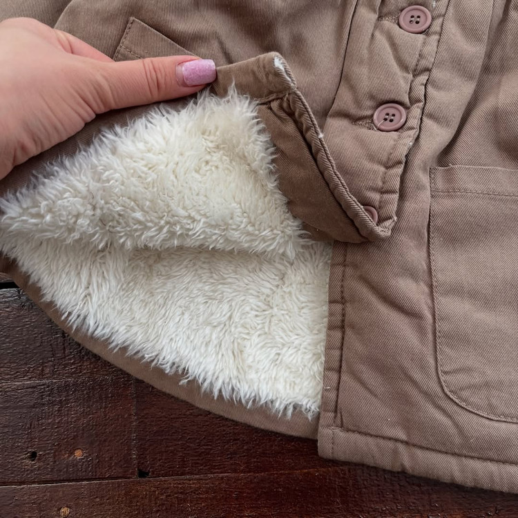 قیمت و خرید اینترنتی پالتو دخترونه خزدار کتان