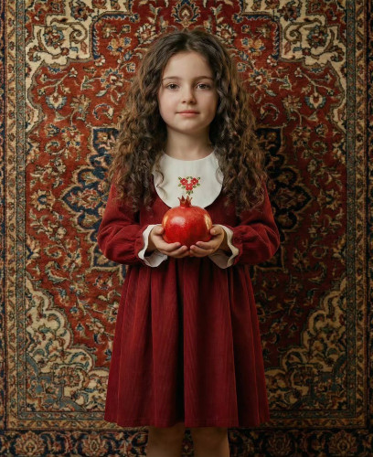 پیراهن مخمل کبریتی دخترونه یلدایی