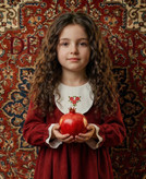 پیراهن مخمل کبریتی دخترونه زرشکی یقه دار