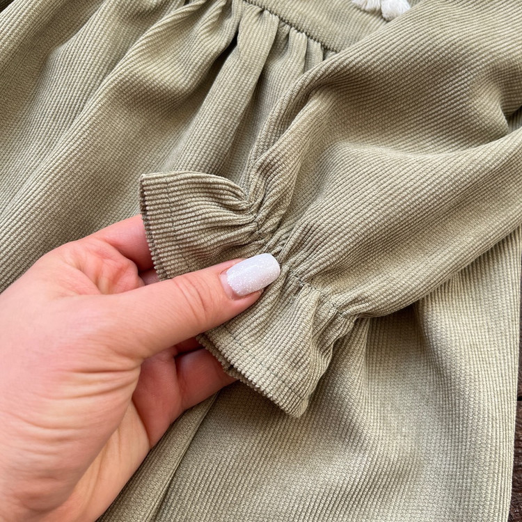 پیراهن دخترانه مخمل کبریتی