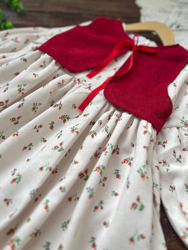 پیراهن و ژیله مخمل کبریتی یلدایی