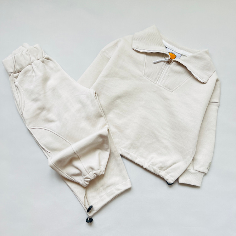 ست نیم زیپ و شلوار جاگر کرکی