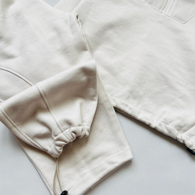 ست دورس نیم زیپ و شلوار گت دار کرکدار