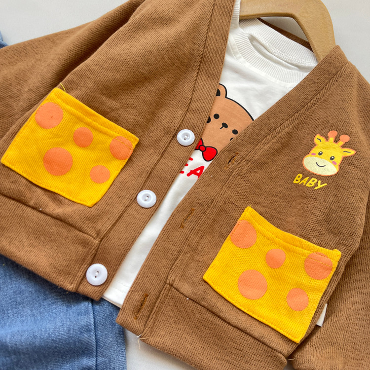 ست سه تکه وارداتی بچگانه طرح تدی