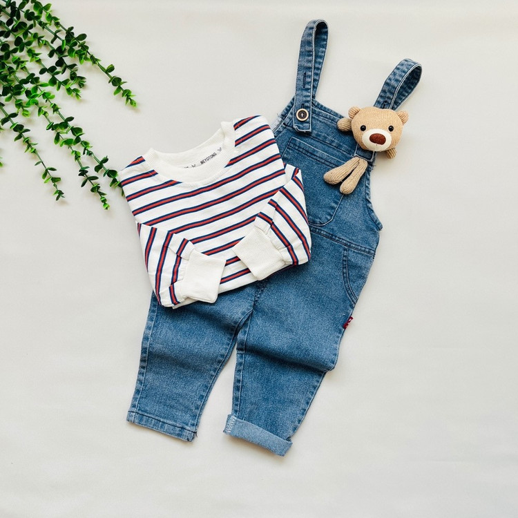 ست بلوز و بیلر جین وارداتی بچگانه