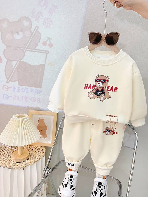 ست بلوز و شلوار وارداتی بیرون پوش خرس عینکی