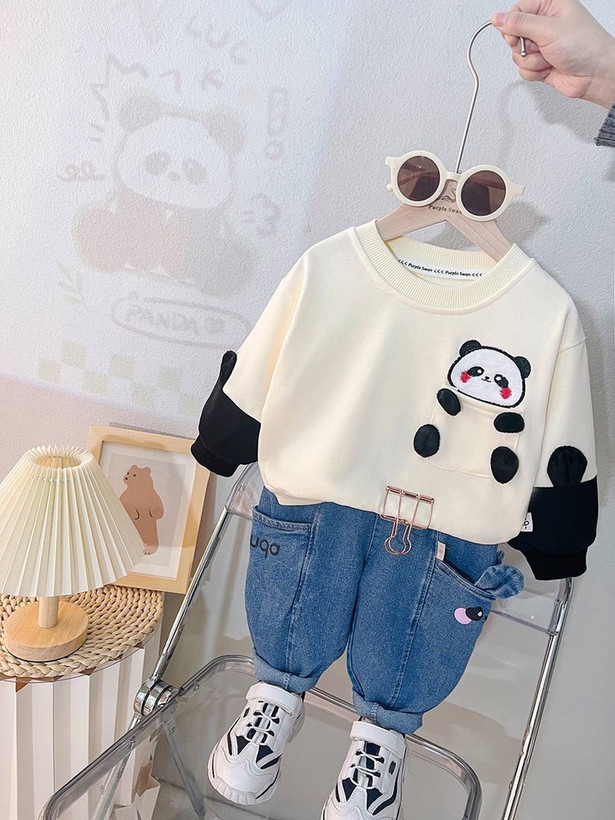 ست دو تیکه وارداتی طرح پاندا