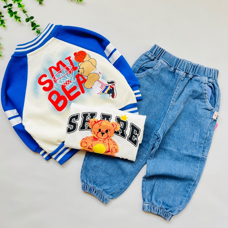 ست سه تیکه بامبر جکت و بلوز و شلوار