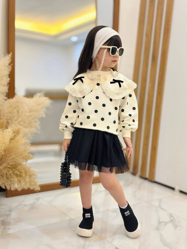 بلوز دورس تک پرنسسی خال خالی