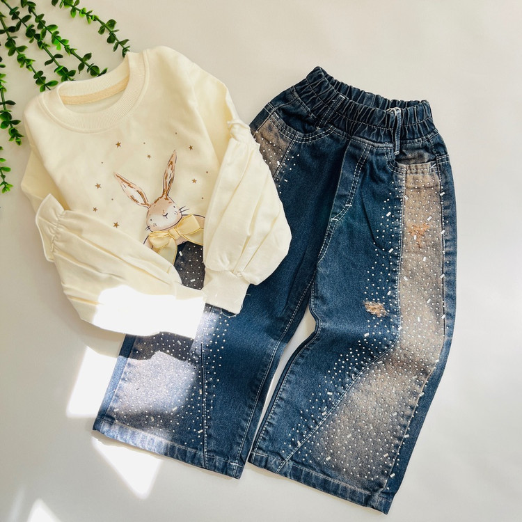 شلوار بگ نگینی دخترونه