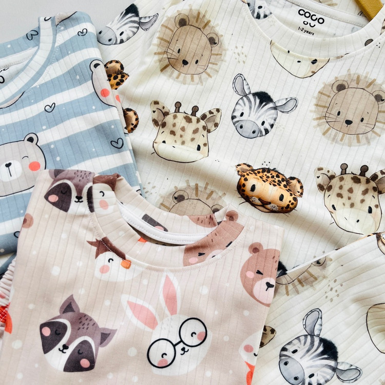 ست راحتی پنبه ای کبریتی بچگانه