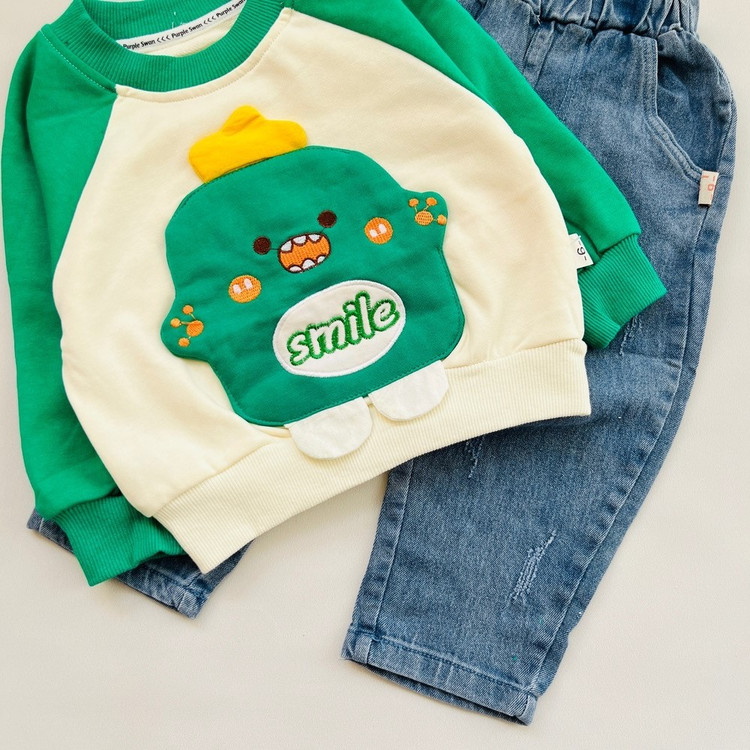 ست دو تیکه وارداتی عیدانه بچگانه