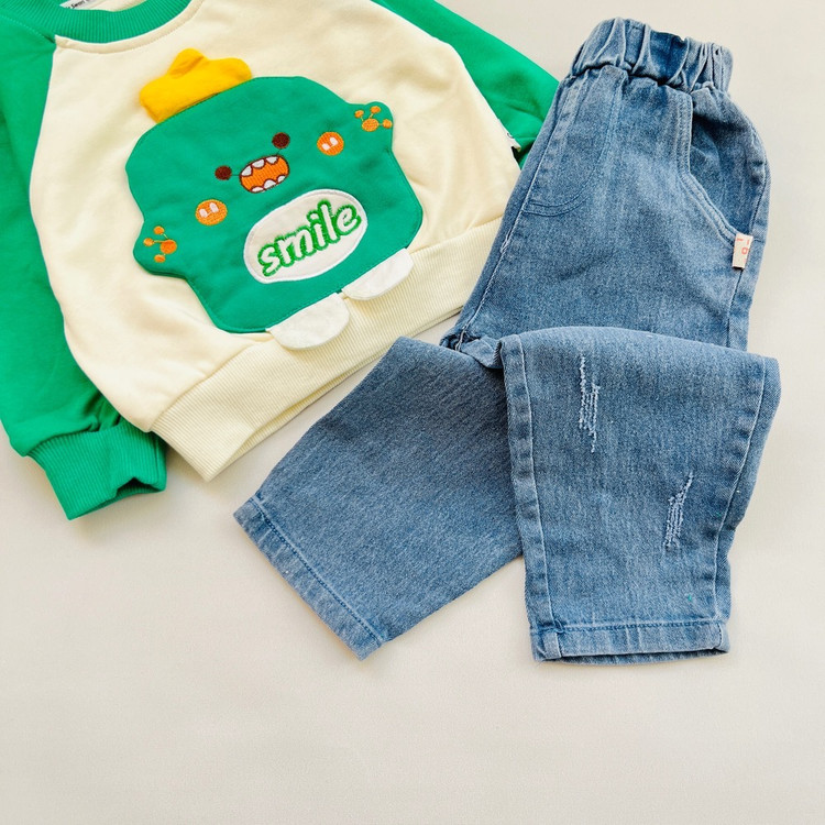 ست دورس و شلوار جین وارداتی