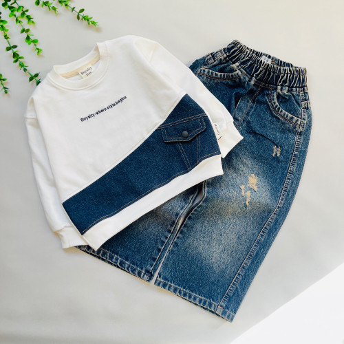 ست دو تیکه وارداتی جین