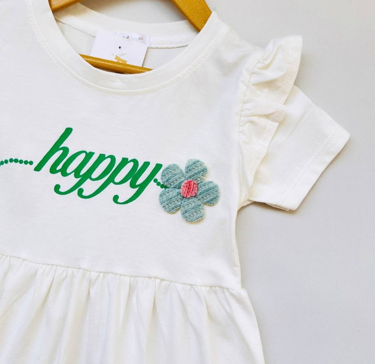 پیراهن پنبه ای سفید دخترونه