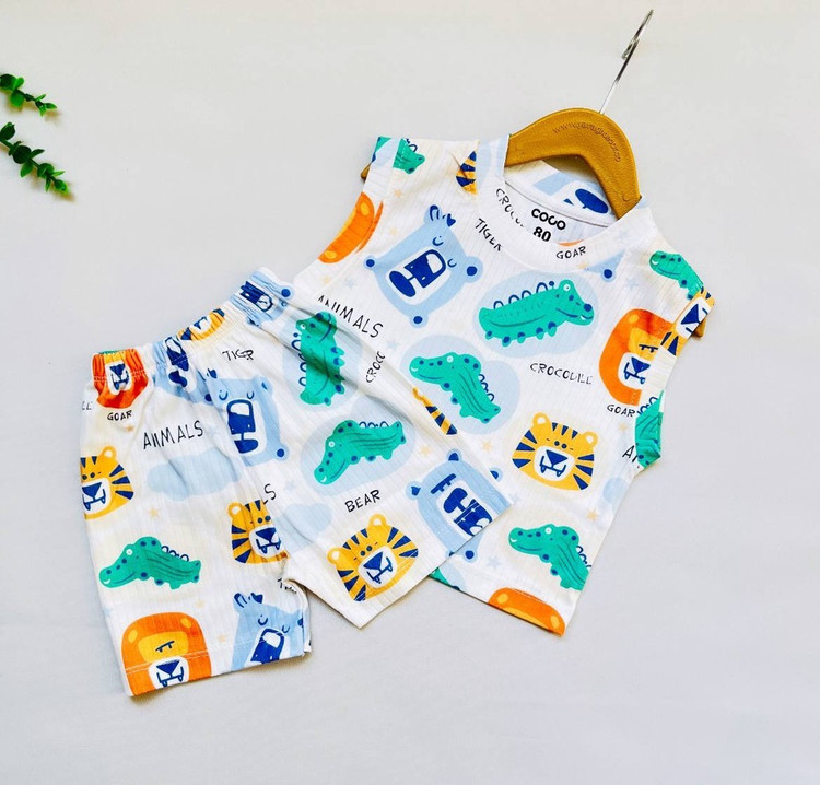 ست تاپ و شلوارک راحتی پنبه ای