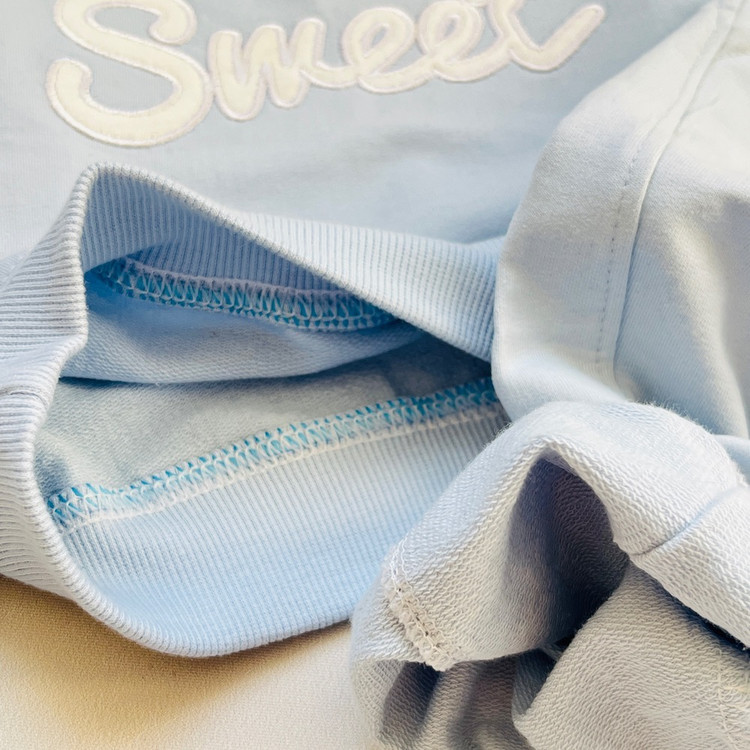 ست بلوز و شلوار جاگر دورس راحتی بیرون پوش بچه گانه طرح Sweet رویالتی کد 1341